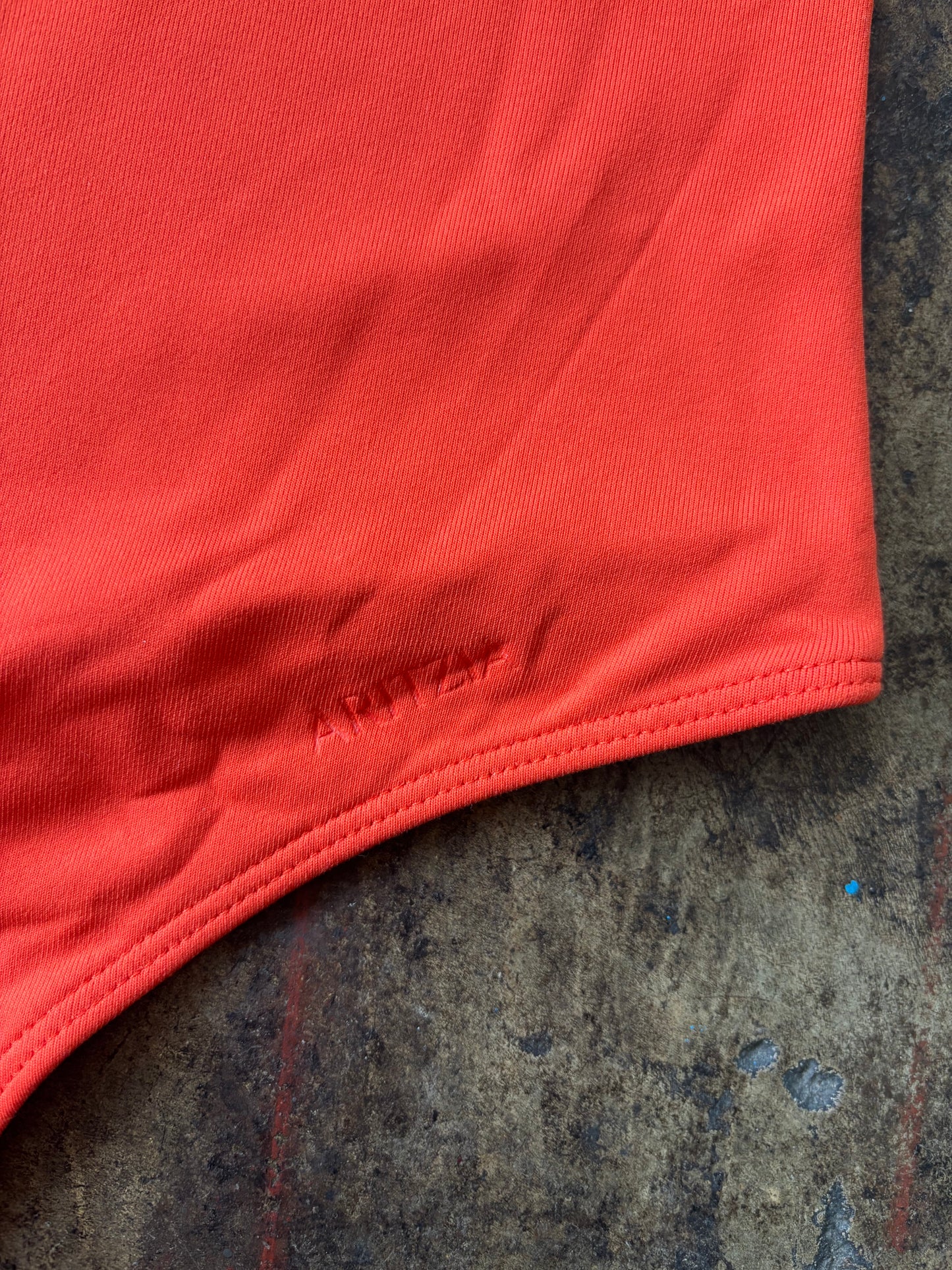 Orange Square Neck Contour Bodysuit