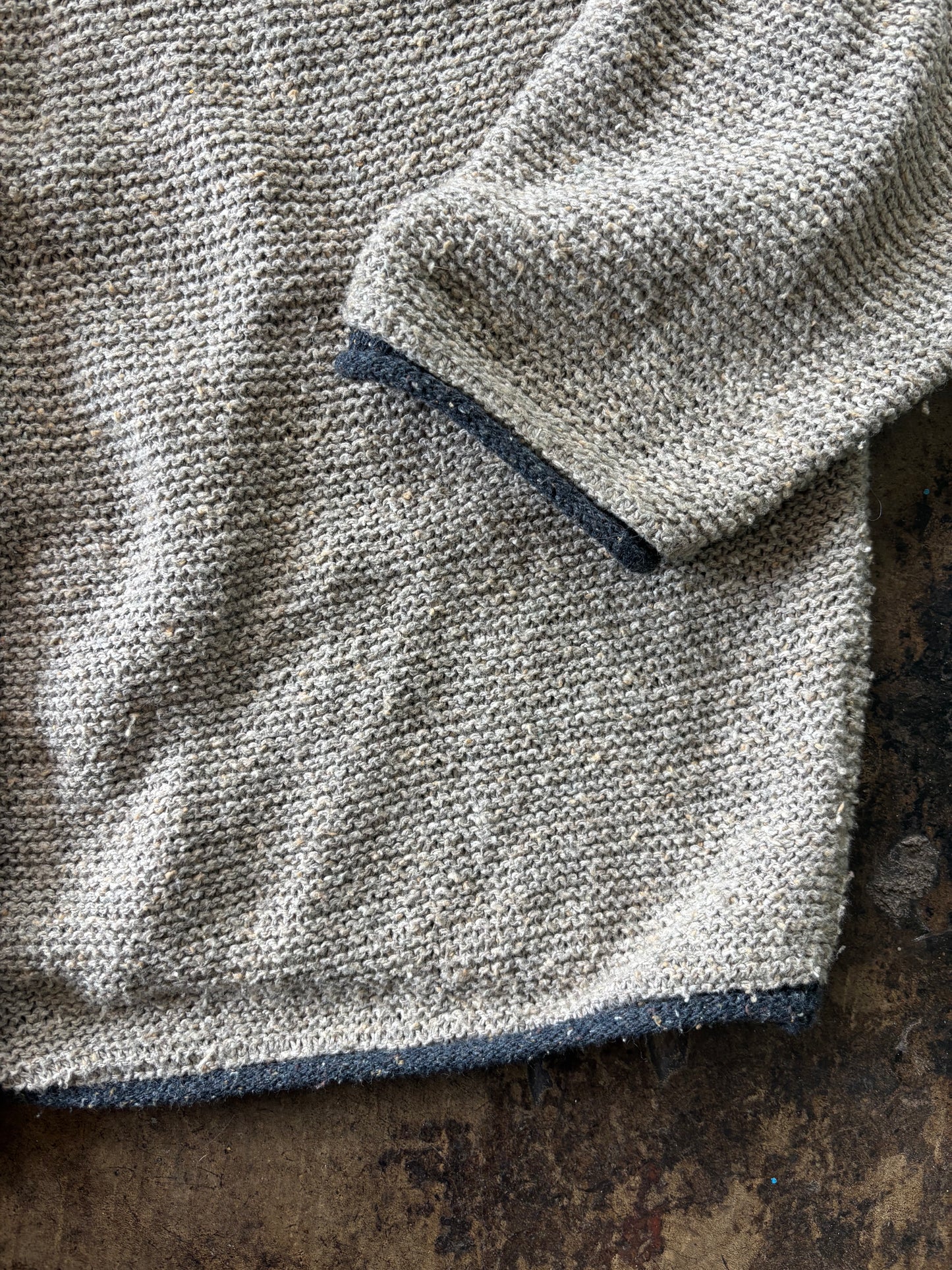 Taupe Button Front Knit Cardigan