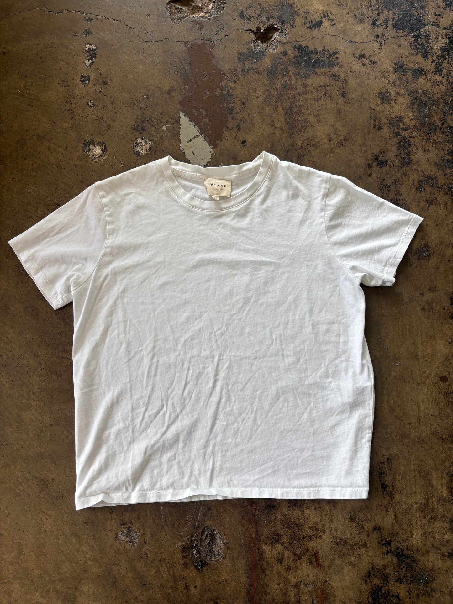 White Sezane Basic Tee
