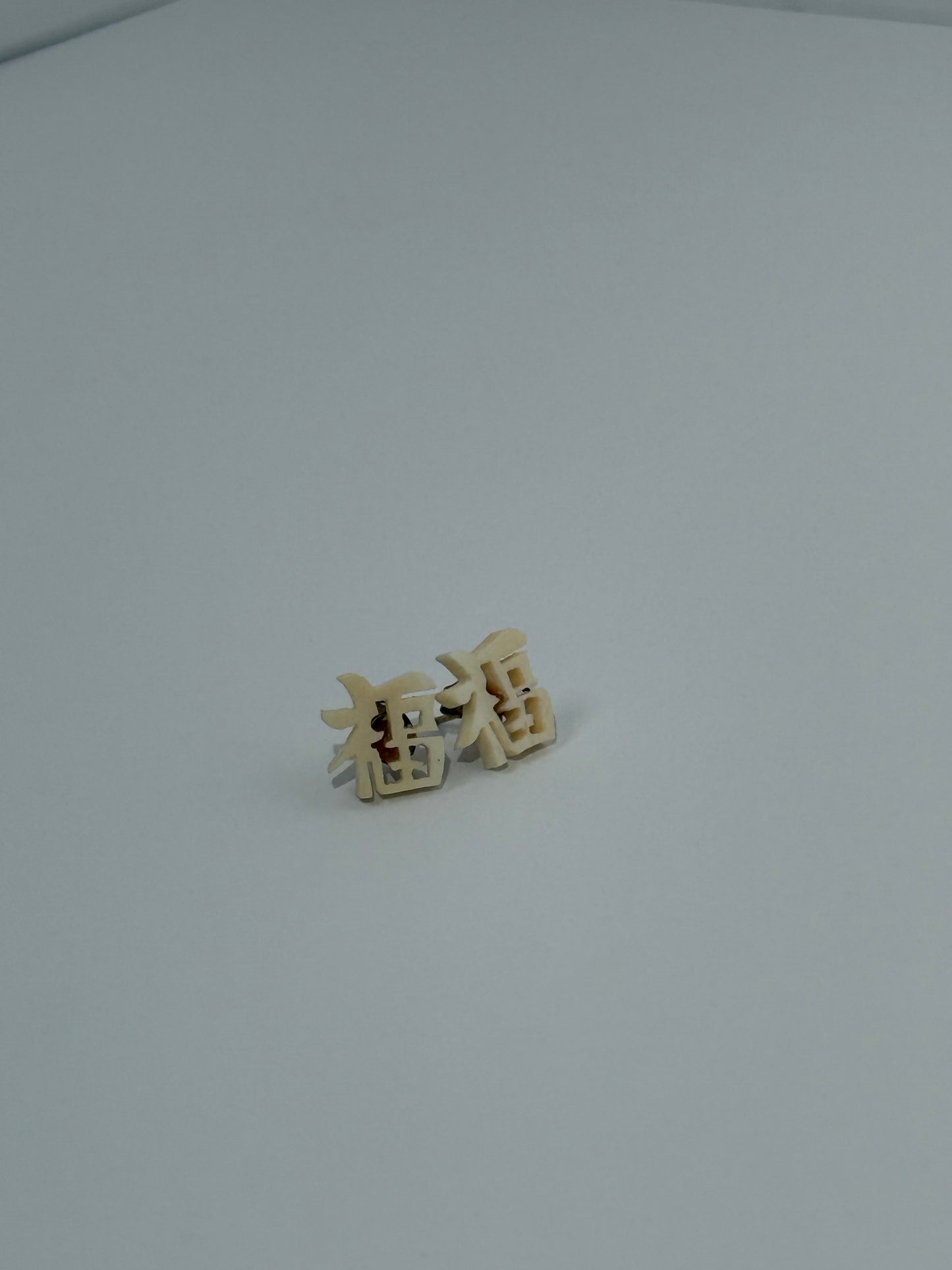 Ivory Kanji Earrings