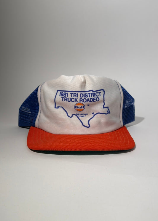 Blue + Orange Gulf 1981 Trucker Hat