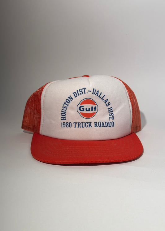 Orange Gulf Houston 1980 Truck Roadeo Trucker Hat