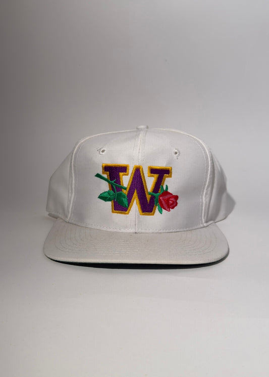 White Washington Huskies Rose Bowl Snapback