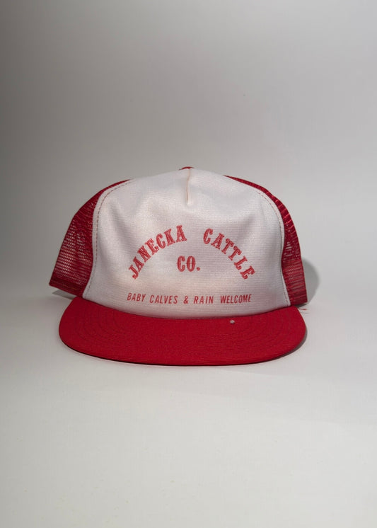 Janecka Cattle Co. Red Trucker Hat