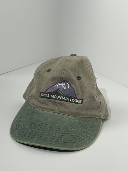Faded Green Signal Mountain Lodge Dad Hat