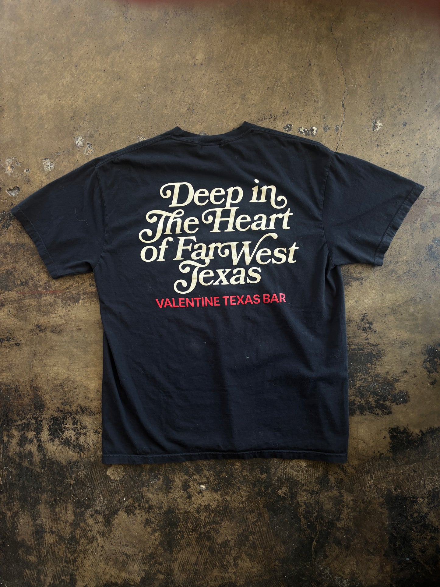 Black Valentine Texas Bar Tee