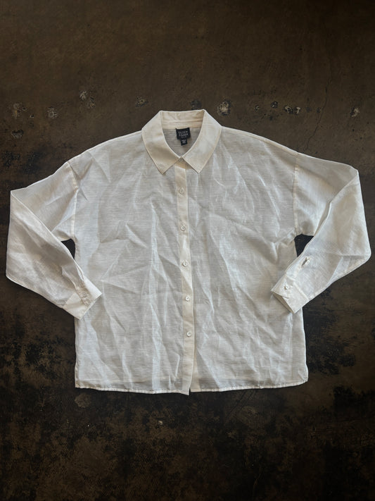 Gauze Eileen Fisher Cream Button Up