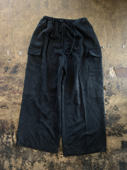 Reformation Drawstring Black Pants