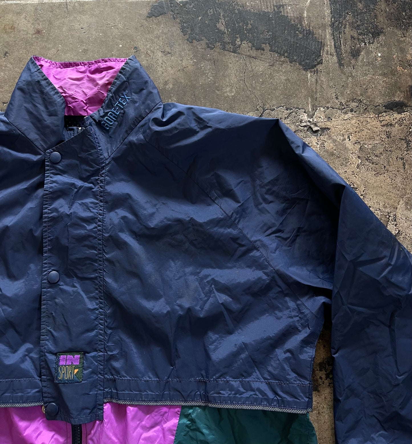Navy / Teal / Purple GoreTex Windbreaker