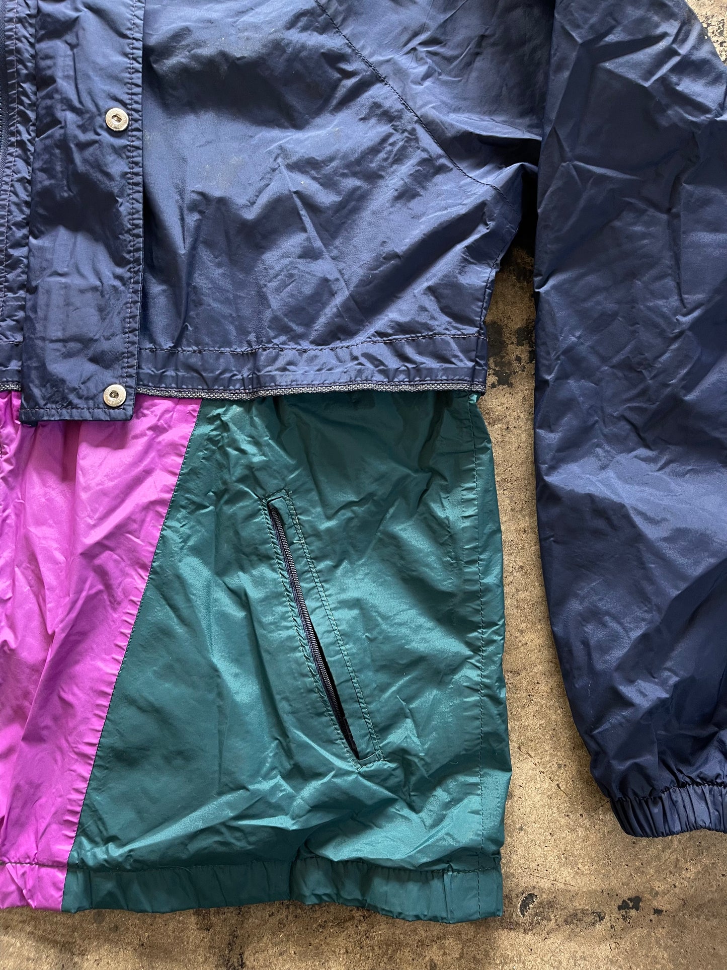 Navy / Teal / Purple GoreTex Windbreaker