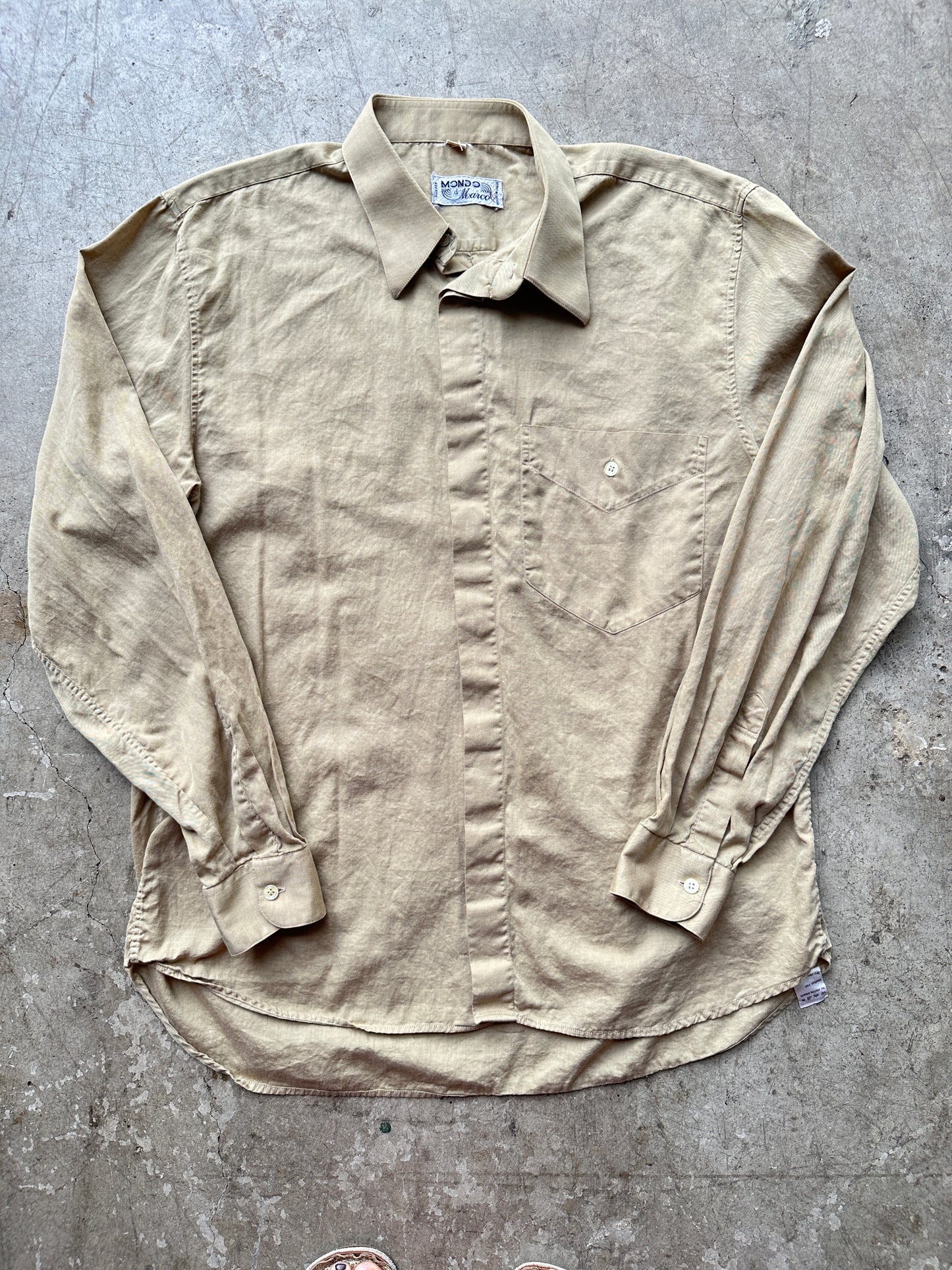 80s Gold Italian Button Down