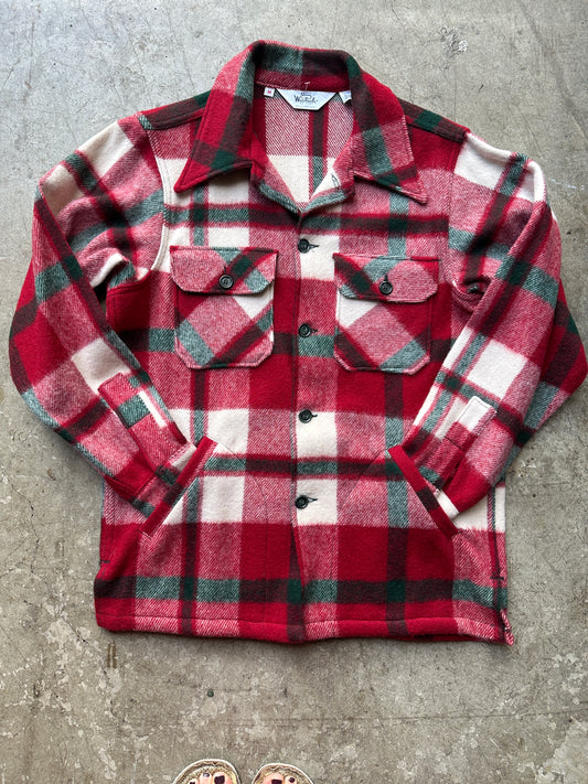 Red + White Buffalo Plaid Woolrich Jacket