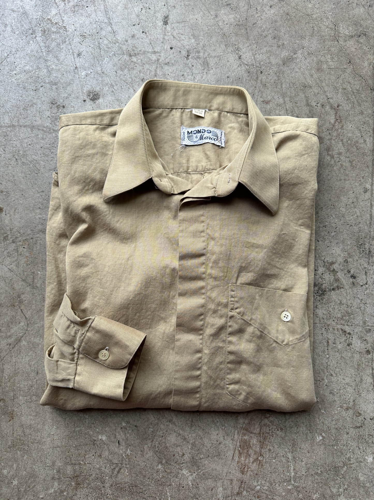80s Gold Italian Button Down