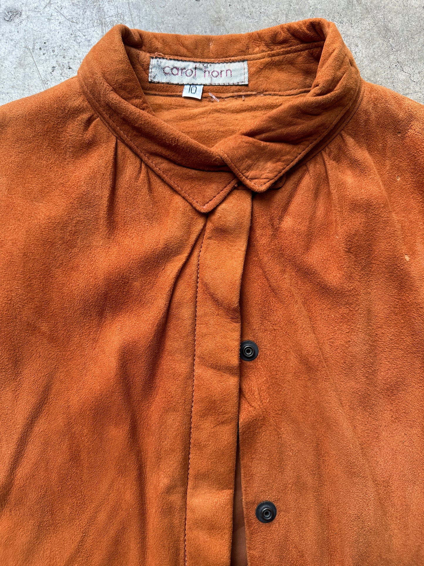 Camel Suede Bomber Shirt Jacket