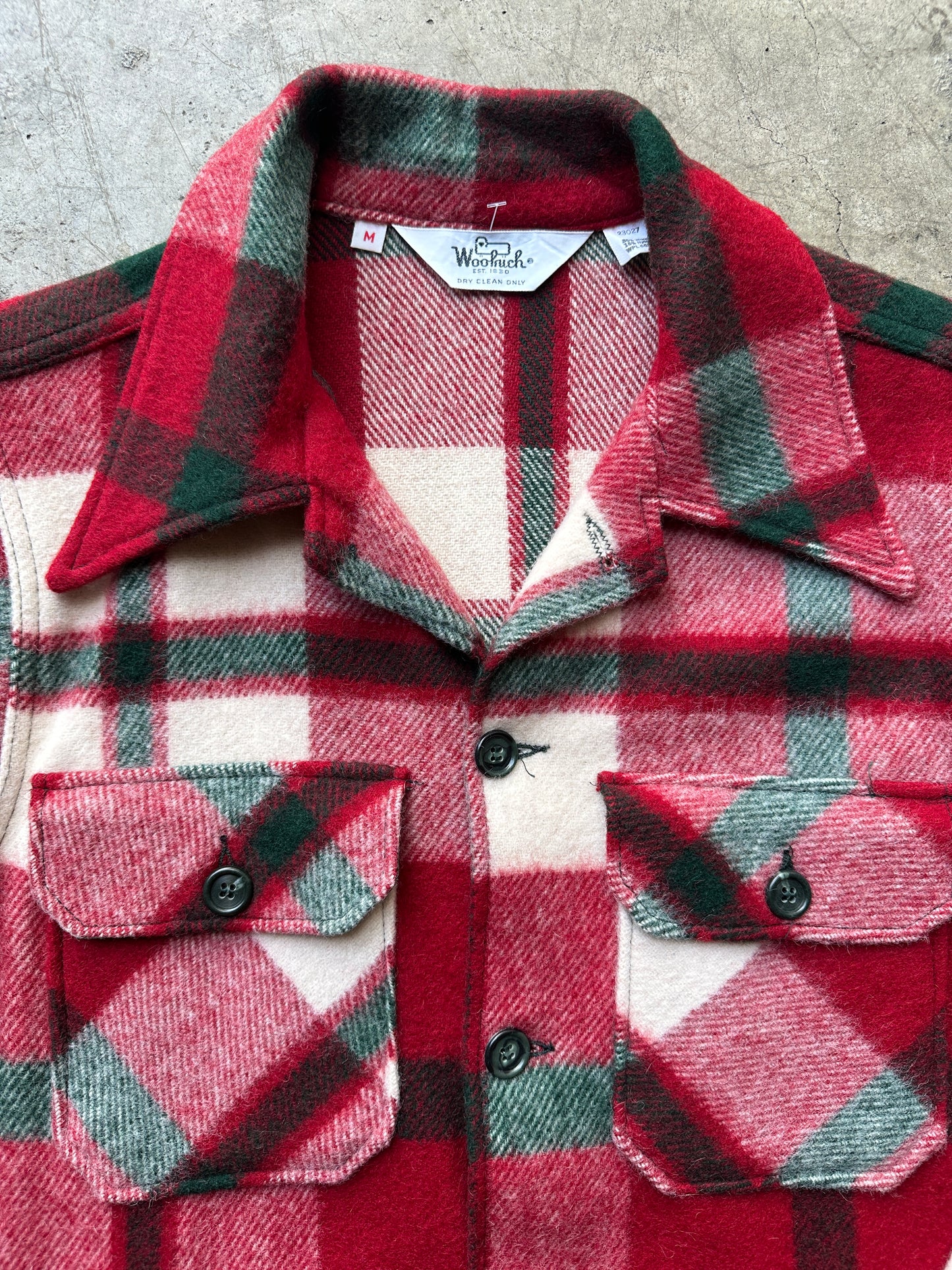 Red + White Buffalo Plaid Woolrich Jacket