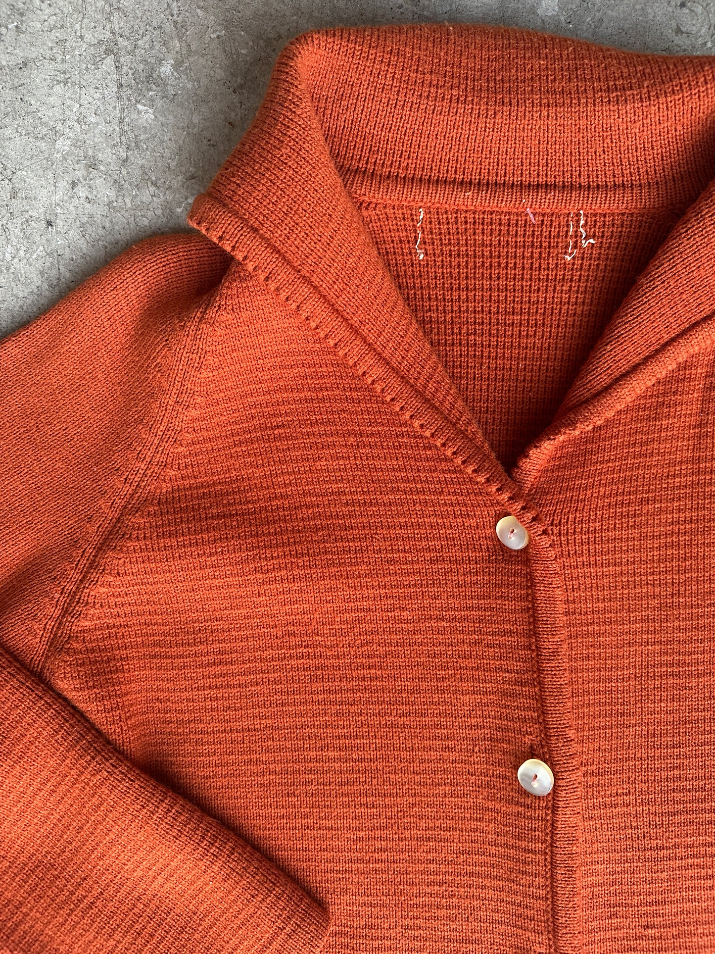 Burnt Orange Collared Cardigan