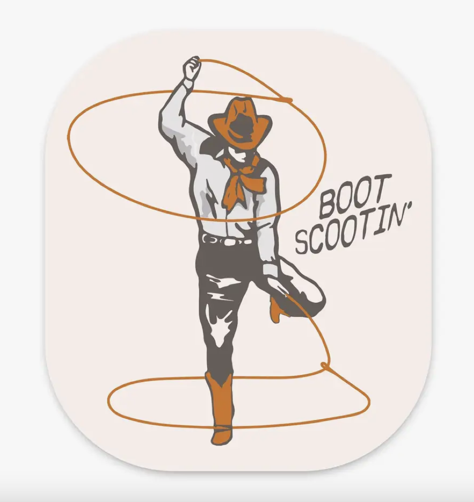 Boot Scootin' Sticker
