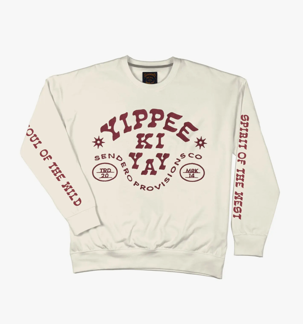 Yippee Ki Yay White Sweatshirt