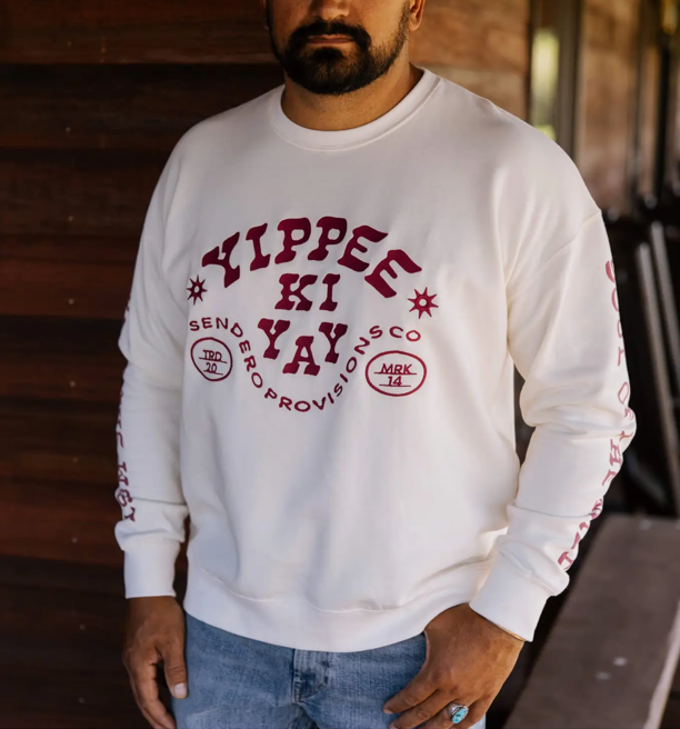 Yippee Ki Yay White Sweatshirt