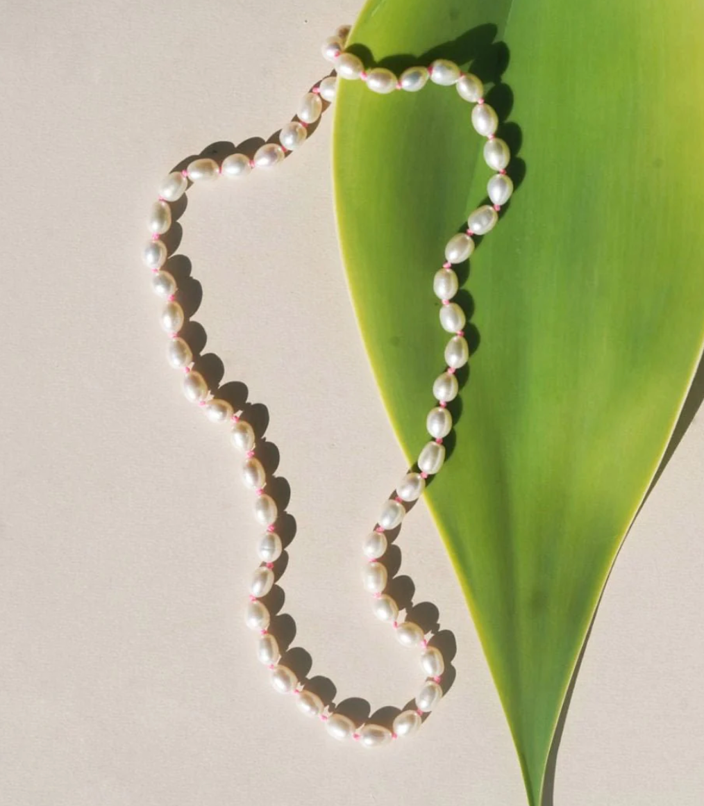 Cluster Pearl Necklace