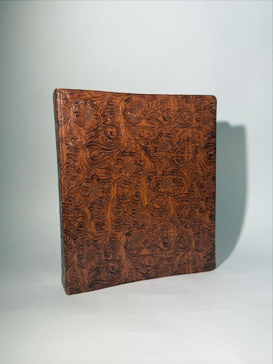 2 Ring Leather Brown Binder