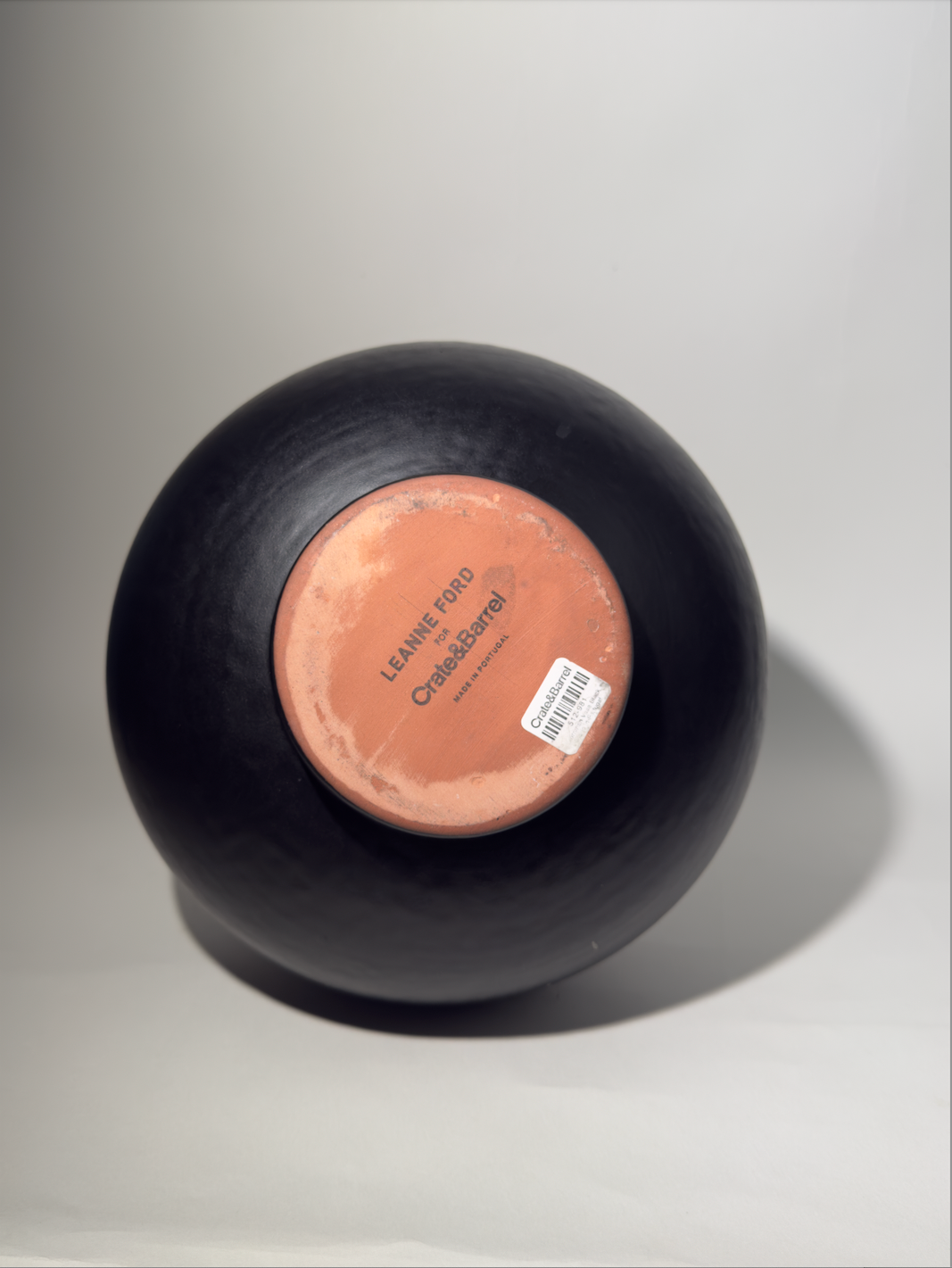 Black Tall Handle Vase