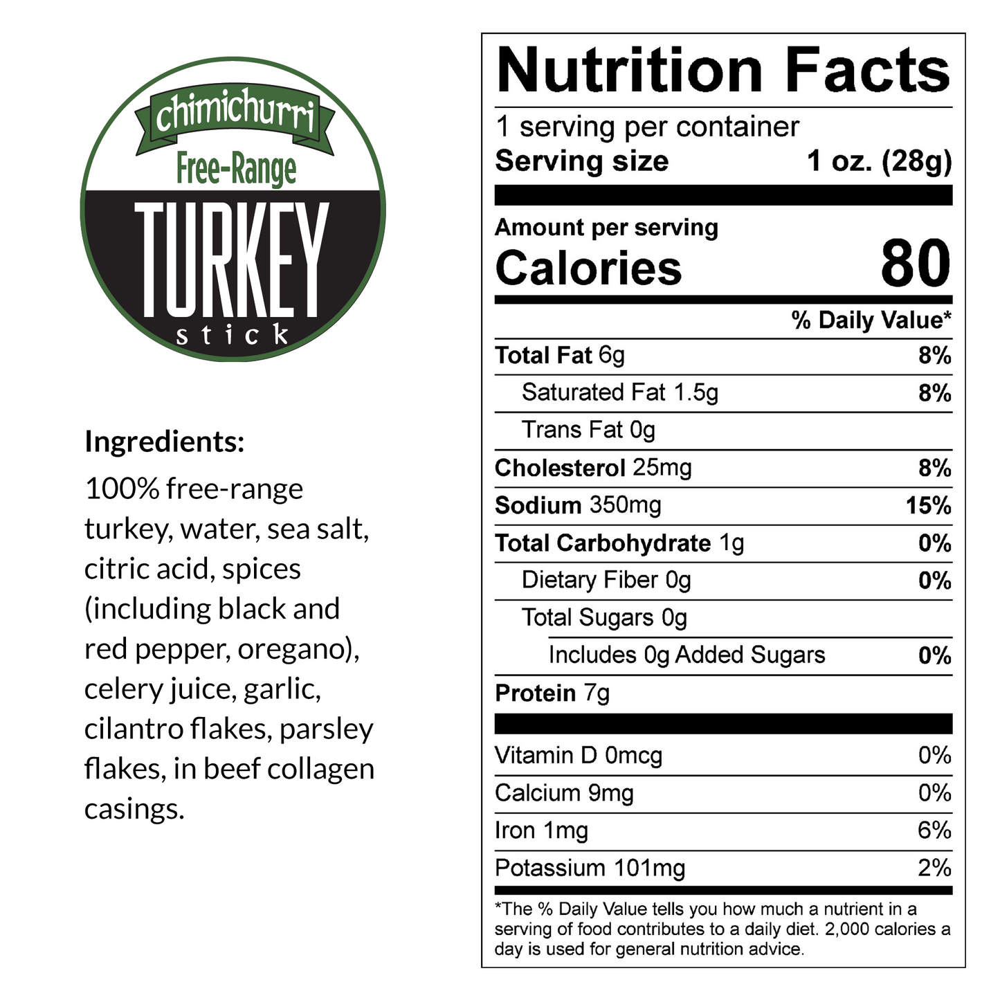 Chimichurri Free-Range Turkey Sticks