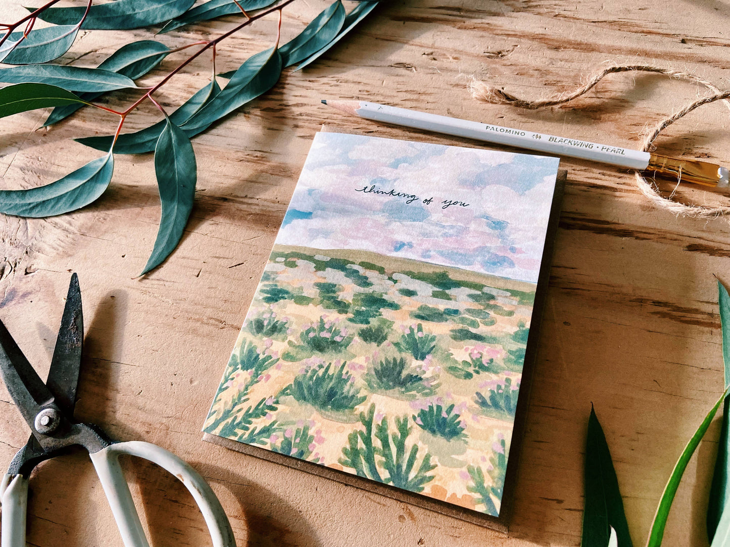 Thinking of You Calming Natural Peaceful Prairie Card