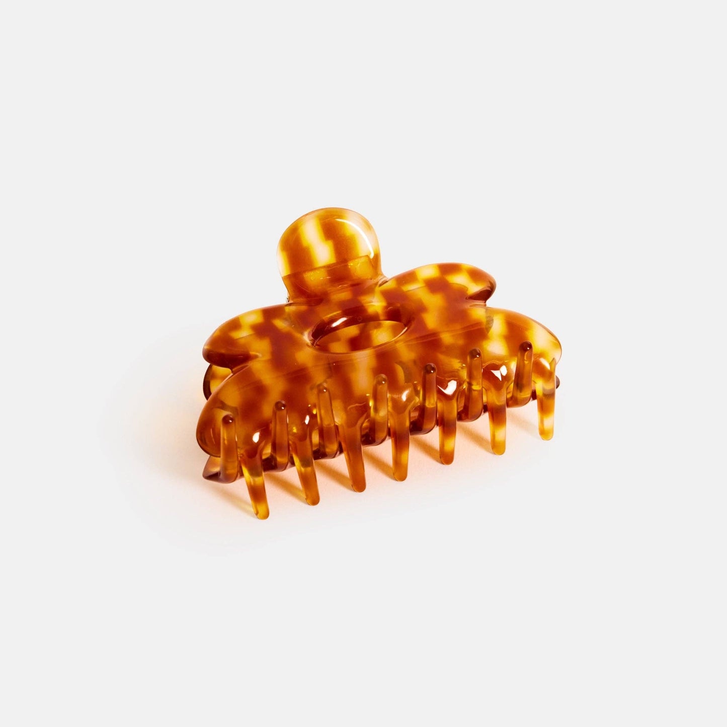 Flower Claw in Honey Check