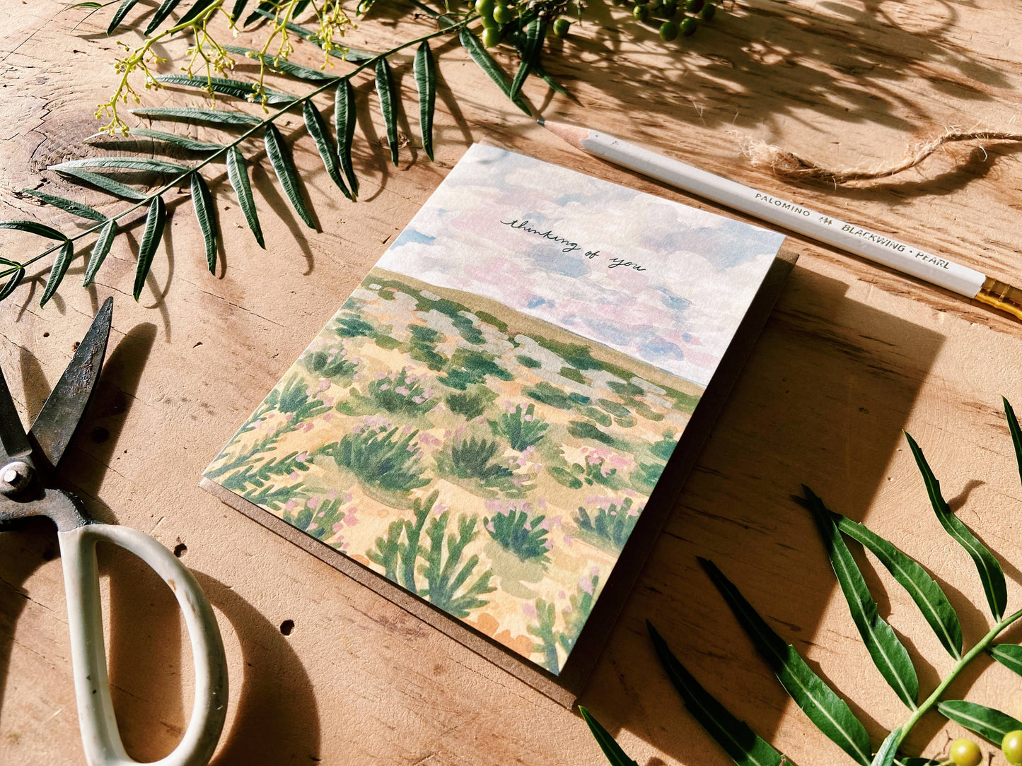 Thinking of You Calming Natural Peaceful Prairie Card