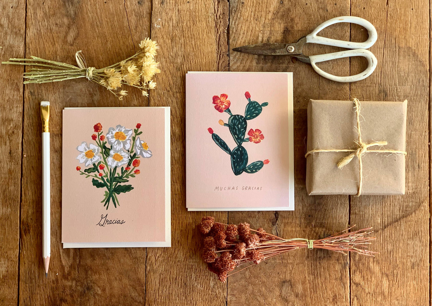 Matilija Poppy Gracias Southwestern Greeting Card