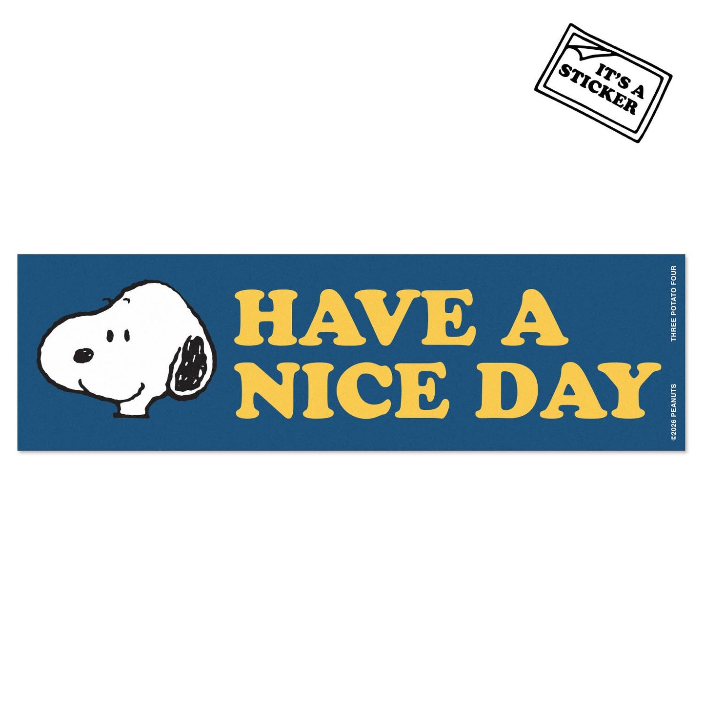 3P4 x Peanuts® - Snoopy Nice Day Bumper Sticker (Blue)