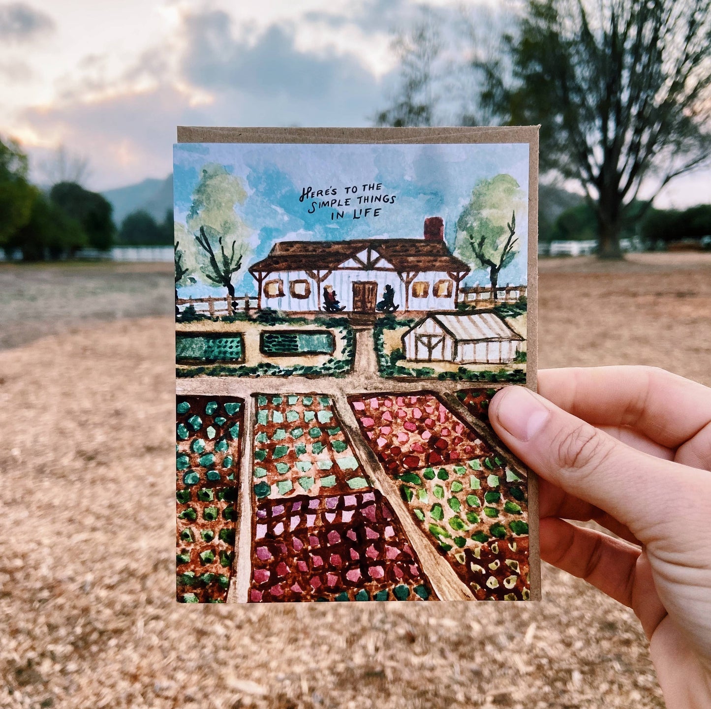 Here's to the Simple Things Homestead Farm Greeting Card