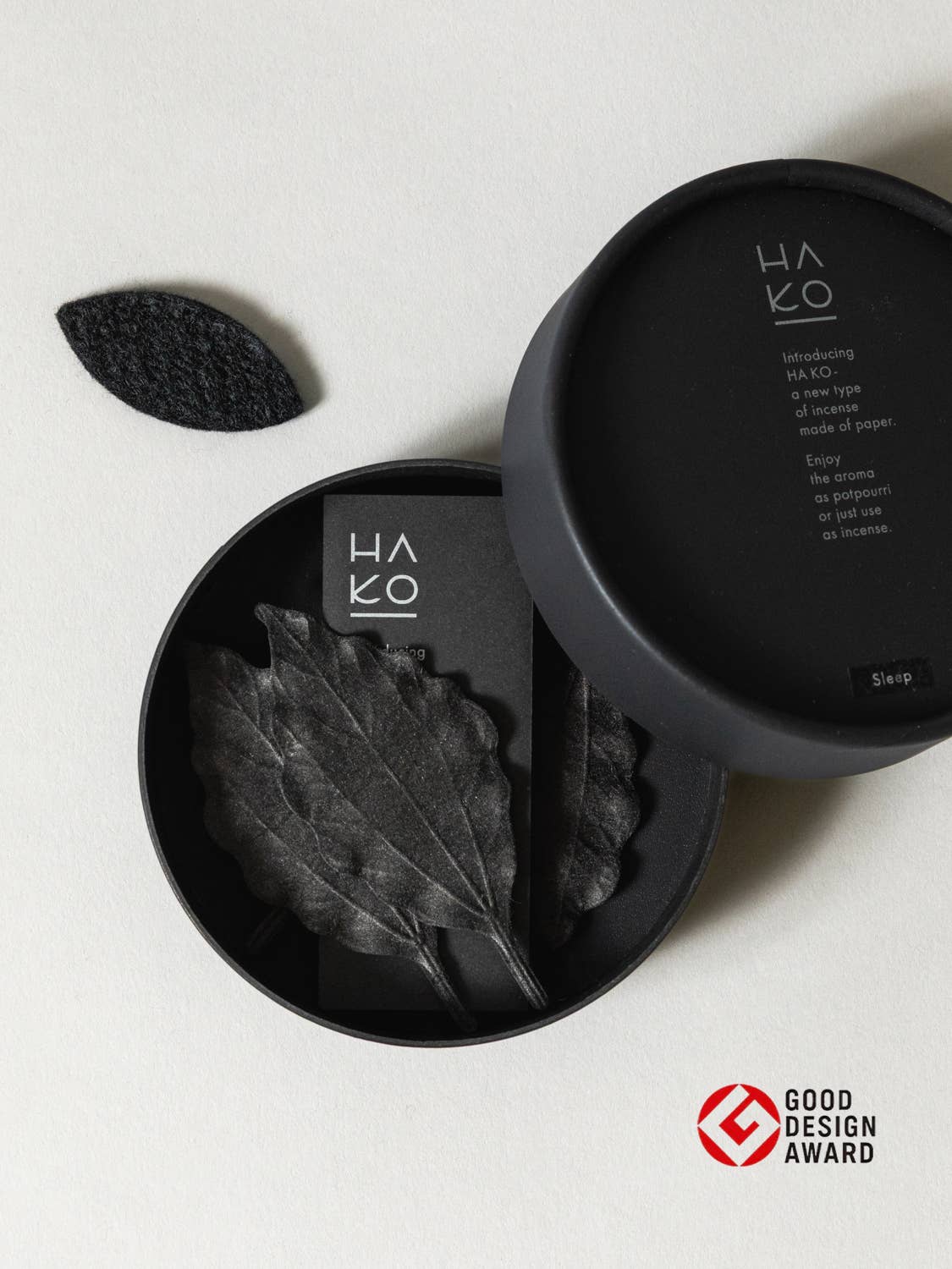 HA KO Paper Incense - Black No. 03 Sleep, Set of 6