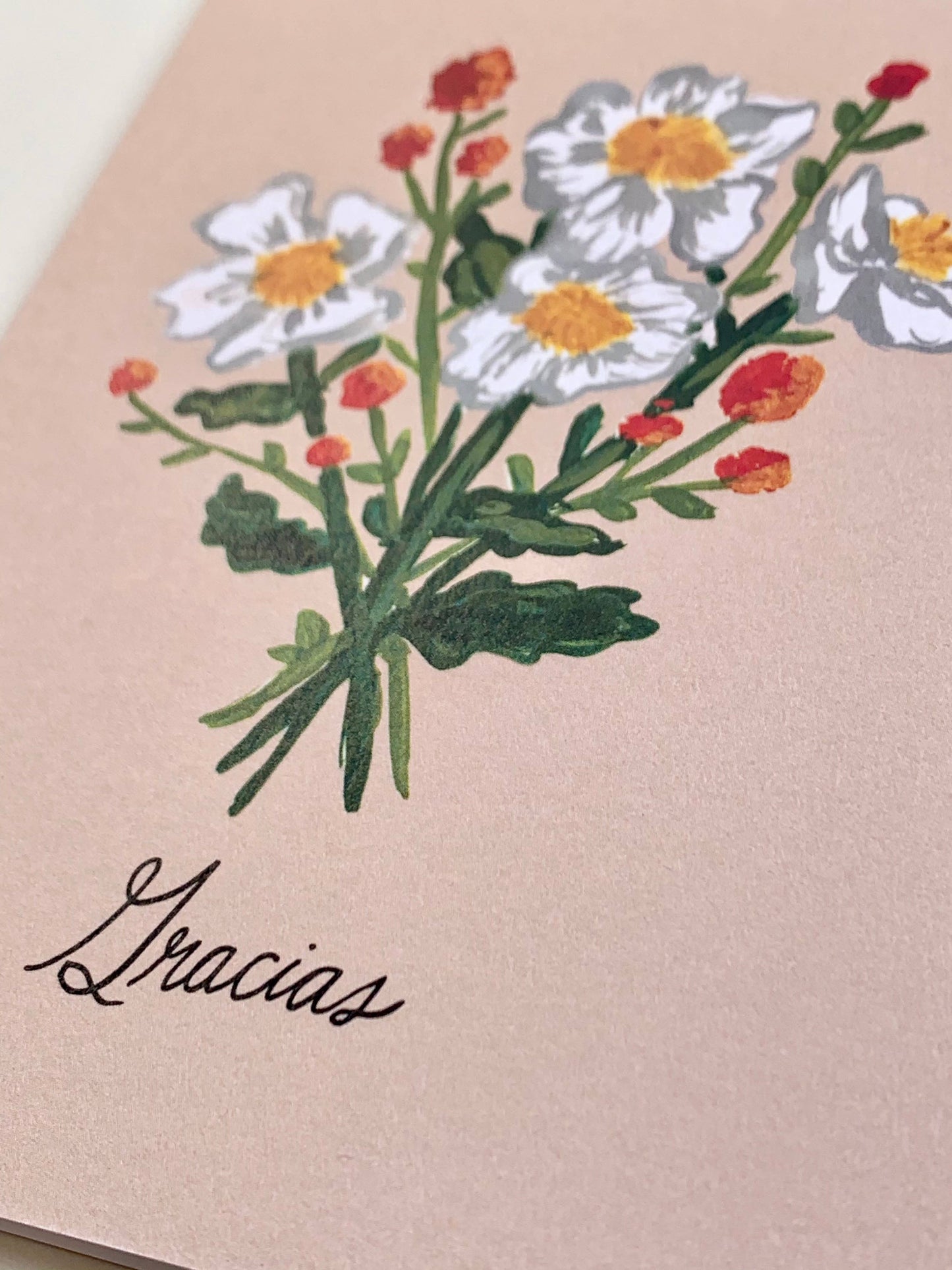 Matilija Poppy Gracias Southwestern Greeting Card