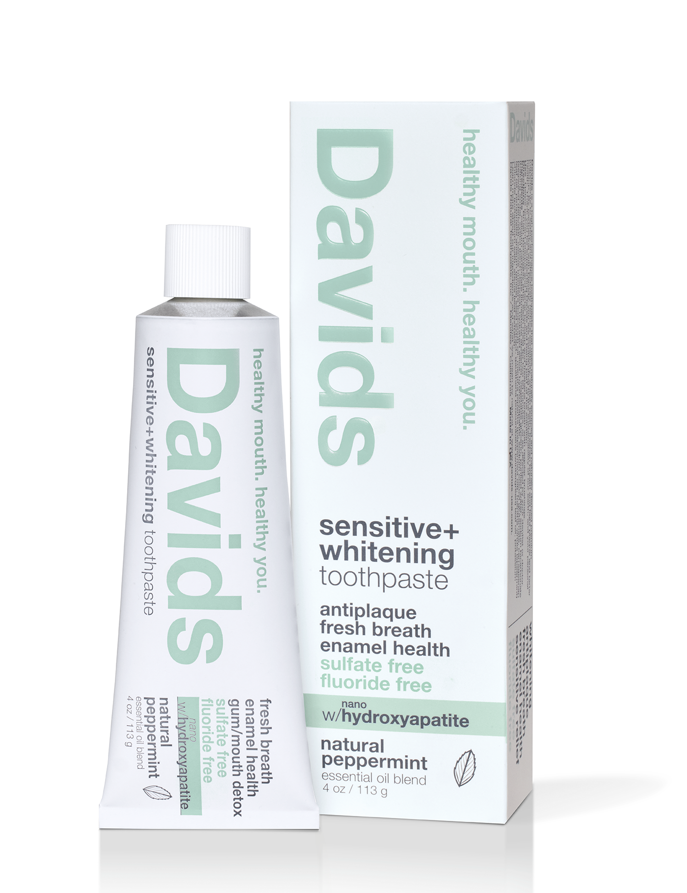 Davids Sensitive+Whitening Nano-Hydroxyapatite Premium Toothpaste / Peppermint