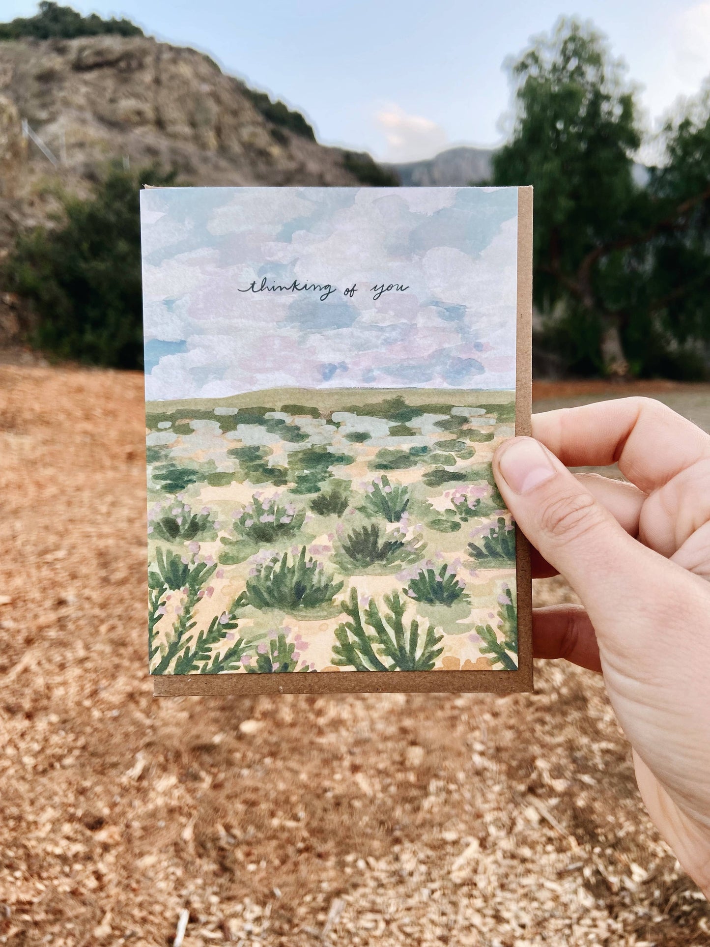 Thinking of You Calming Natural Peaceful Prairie Card