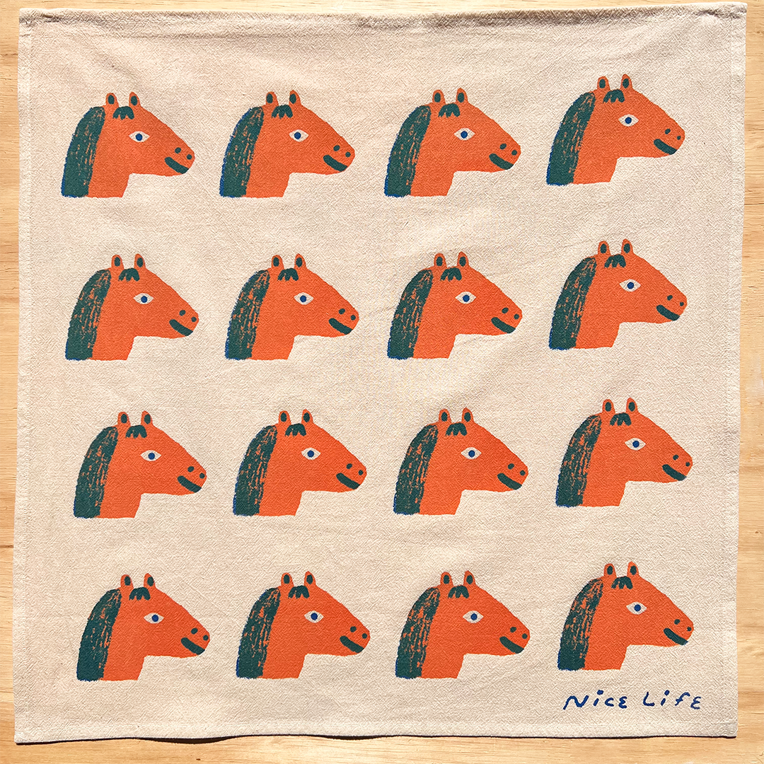 Horse Cotton Tea Towel