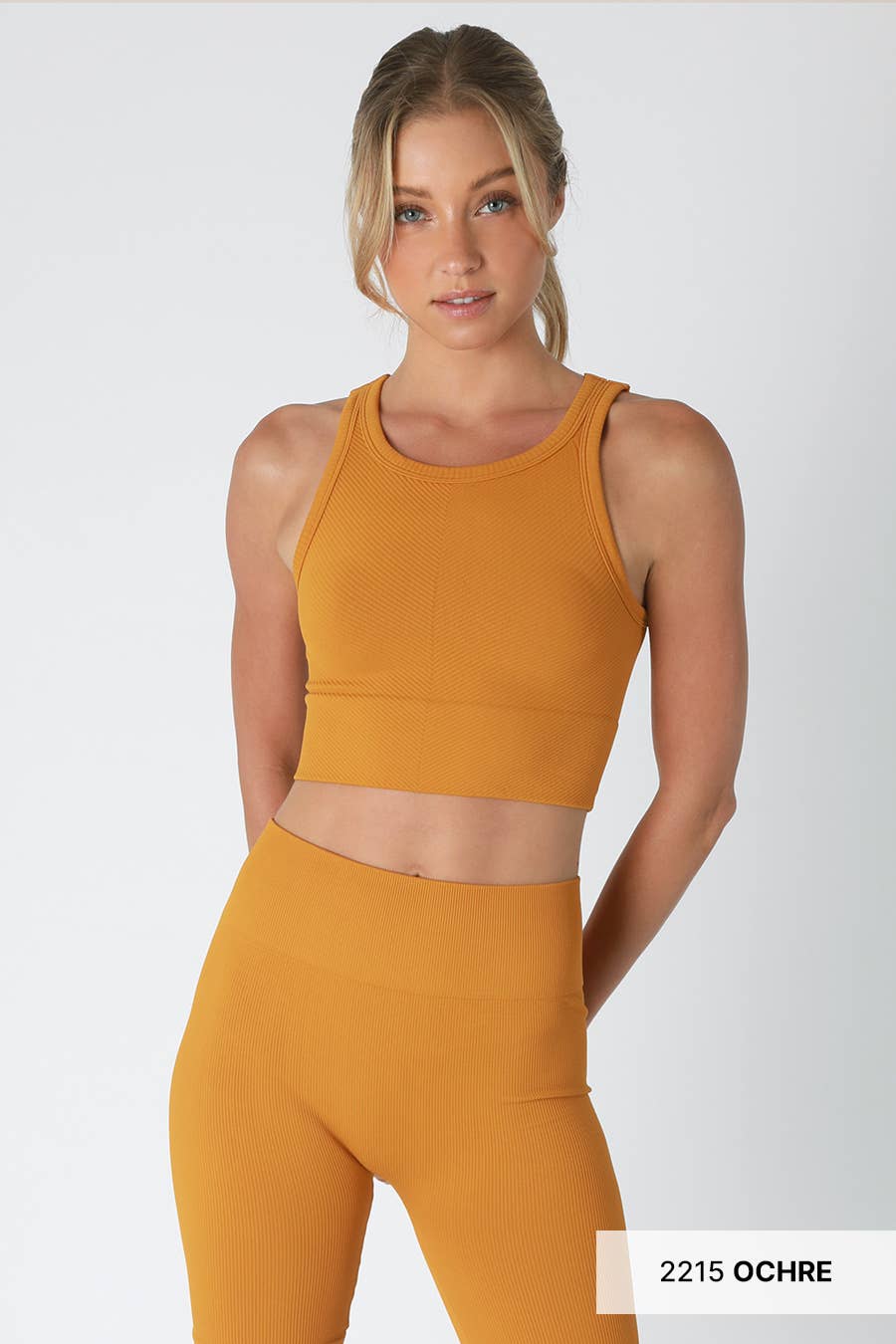 Chevron Highneck Crop Top