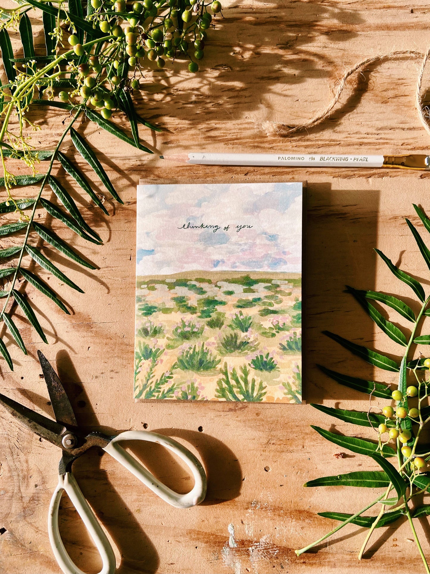 Thinking of You Calming Natural Peaceful Prairie Card