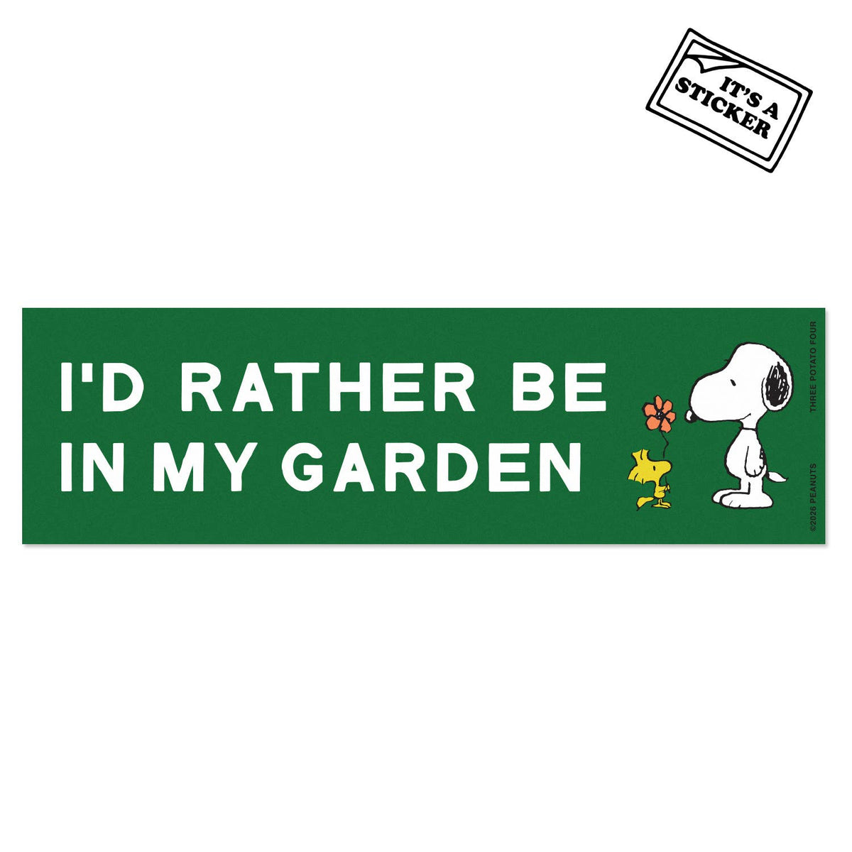 3P4 x Peanuts® - Snoopy In My Garden Bumper Sticker