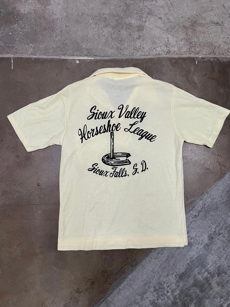Vintage "Sioux Valley Horseshoe League" Yellow Polo