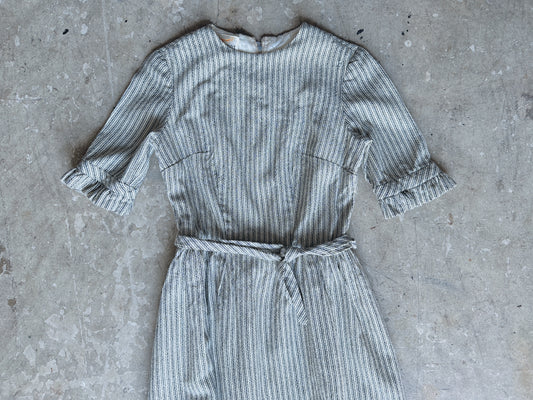 1960s Engineer Striped Dress