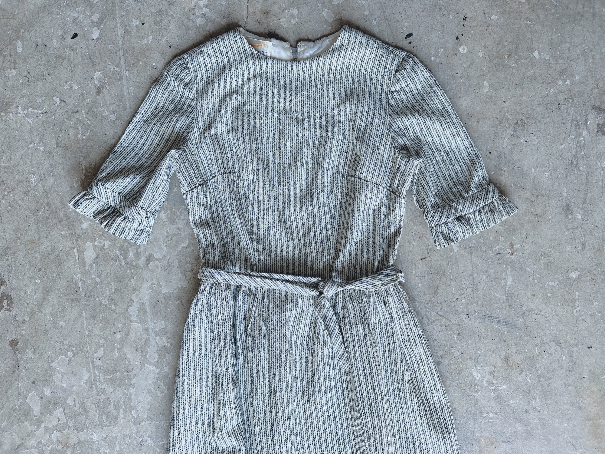 1960s Engineer Striped Dress