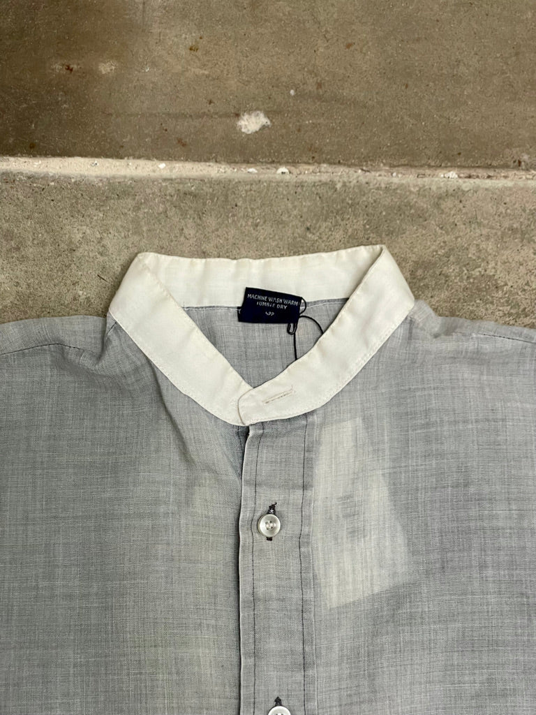 Vintage Grey Long Sleeve With Mandarin Collar