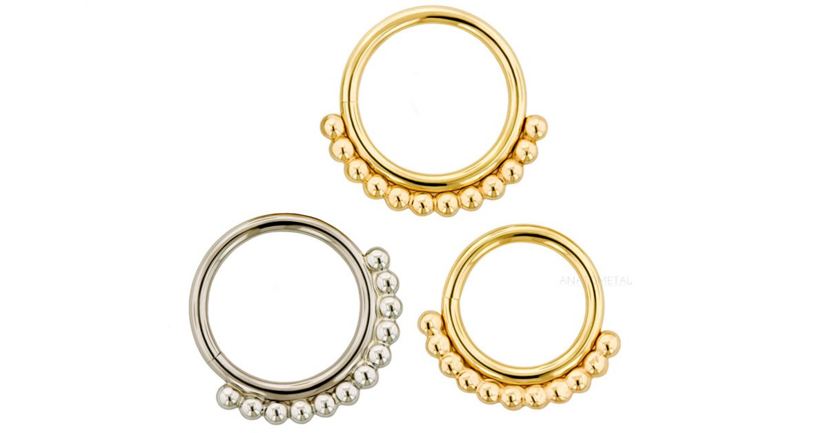 Anatometal 18k Vaughn Gold Seamless Ring 16ga