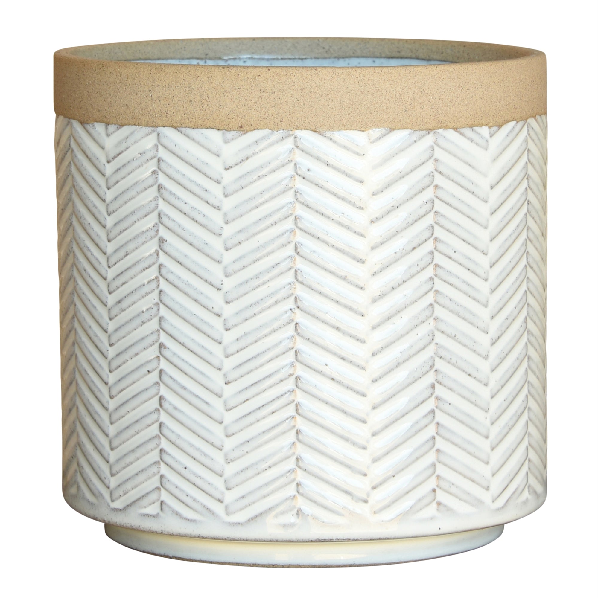 Ramos Banded Chevron Cachepot