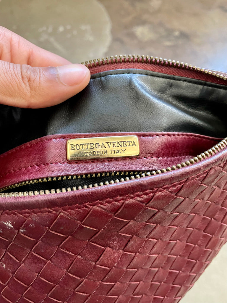 Vintage Bottega Veneta Maroon Purse