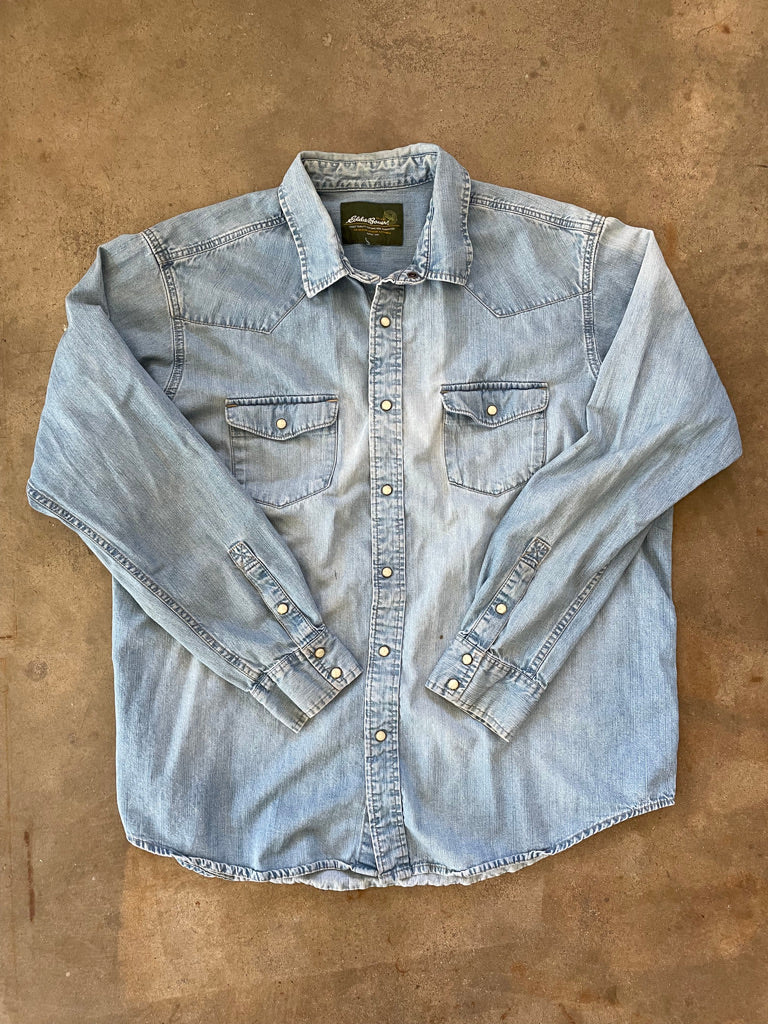 Vintage Denim Eddie Bauer Button Up
