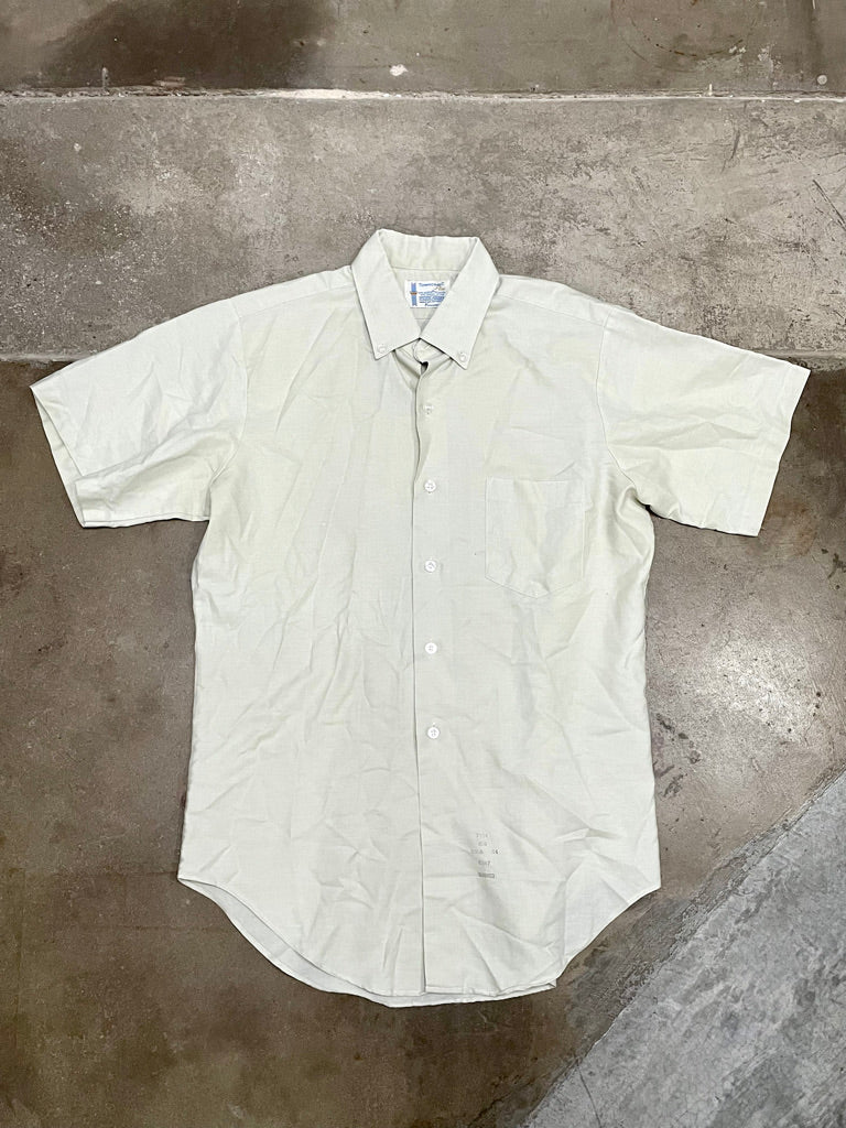 Vintage Towncraft Plus Taupe Short Sleeve Shirt